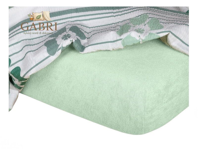 Froté prostěradlo mentolové