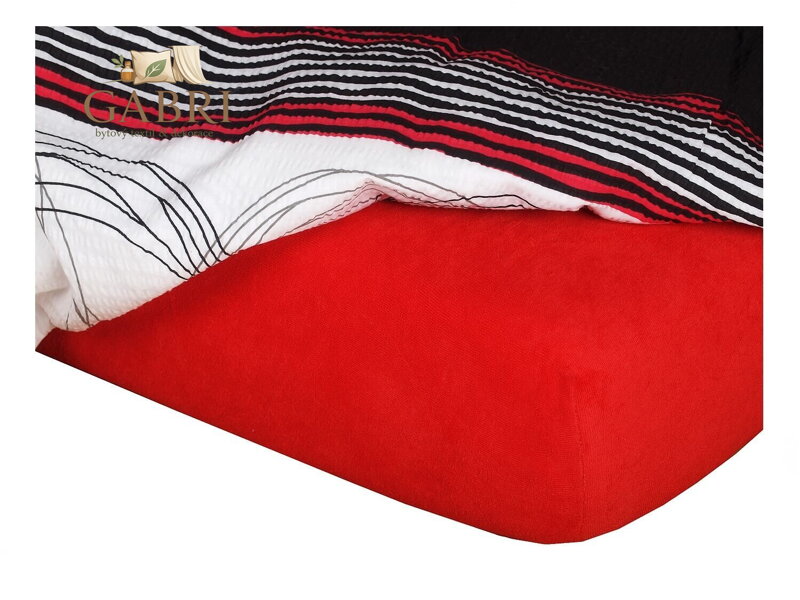 Froté prostěradlo červené