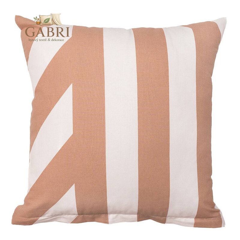 Povlak na polštář bavlna Zebra světle hnědá