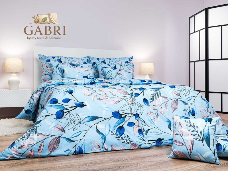 Povlečení flanel Milaya modrá 140x200, 70x90 cm