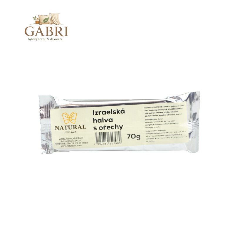 Chalva Izrael s ořechy - Natural 70g