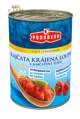 Podravka Rajčata loupaná krájená 400g