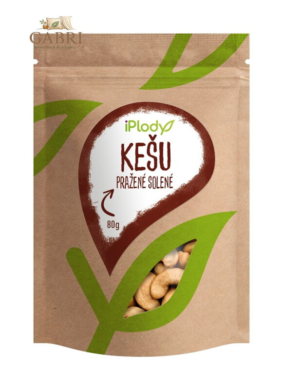 iPlody Kešu ořechy pražené, solené 100g