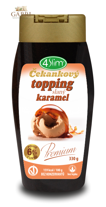 4Slim Čekankový topping slaný karamel 330g