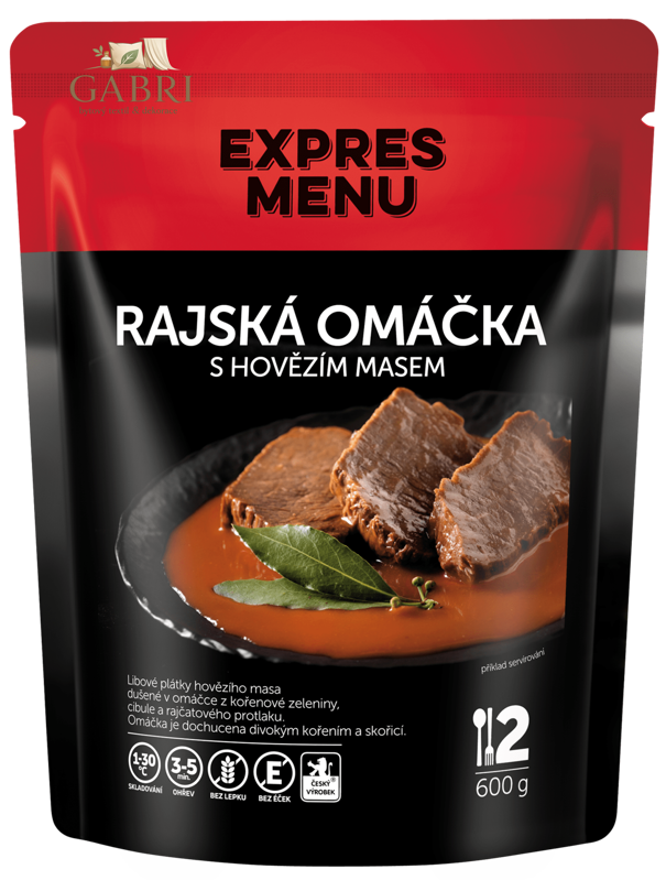 Expres Menu Rajská omáčka s hovězím masem 600 g (2 porce)
