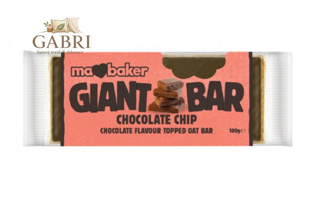 Ma Baker Obří ovesná tyčinka čokoláda, čokoládové kousky 100 g