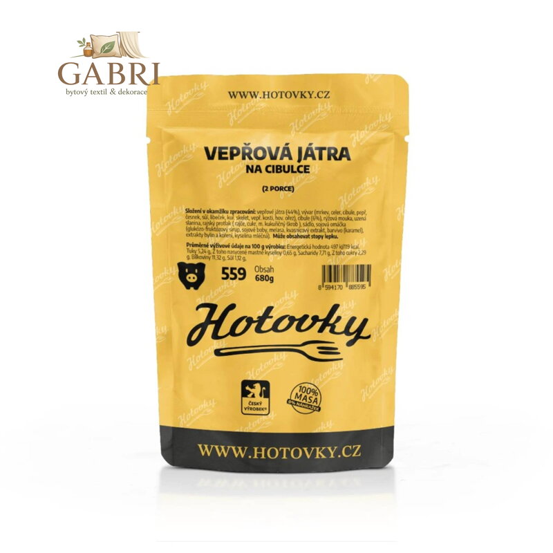 Hotovky Vepřová játra na cibulce 680 g (2 porce)