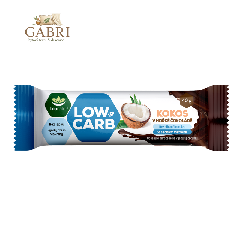 LOW CARB tyčinka kokos v hořké čokoládě 40 g