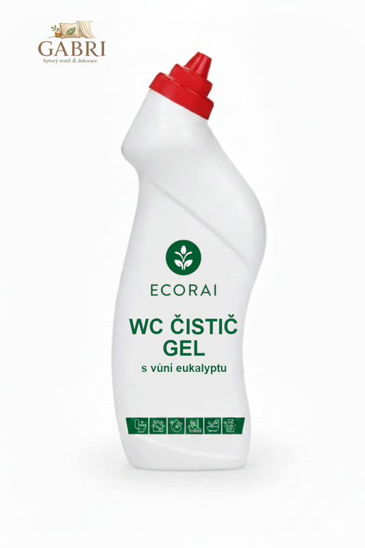Ecorai WC čistič, gel s vůní eukalyptu 750 ml
