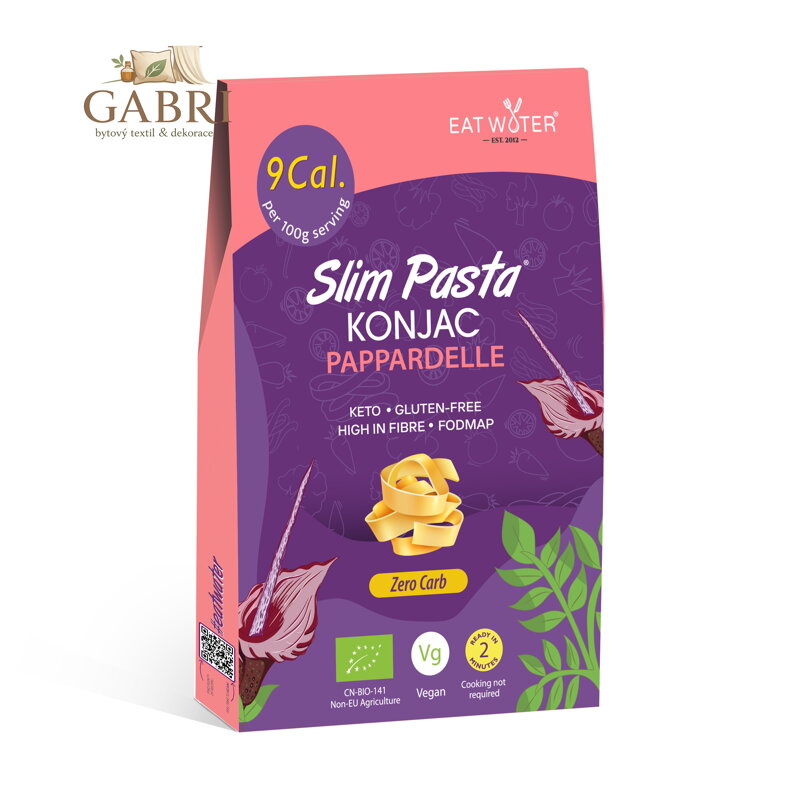 Konjakové pappardelle BIO v nálevu 270 g (9 kcal, 0 g sacharidů)