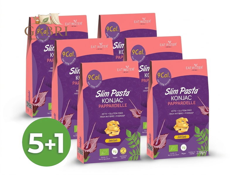 Výhodný balíček konjakových pappardelí Slim Pasta v nálevu 5+1 zdarma