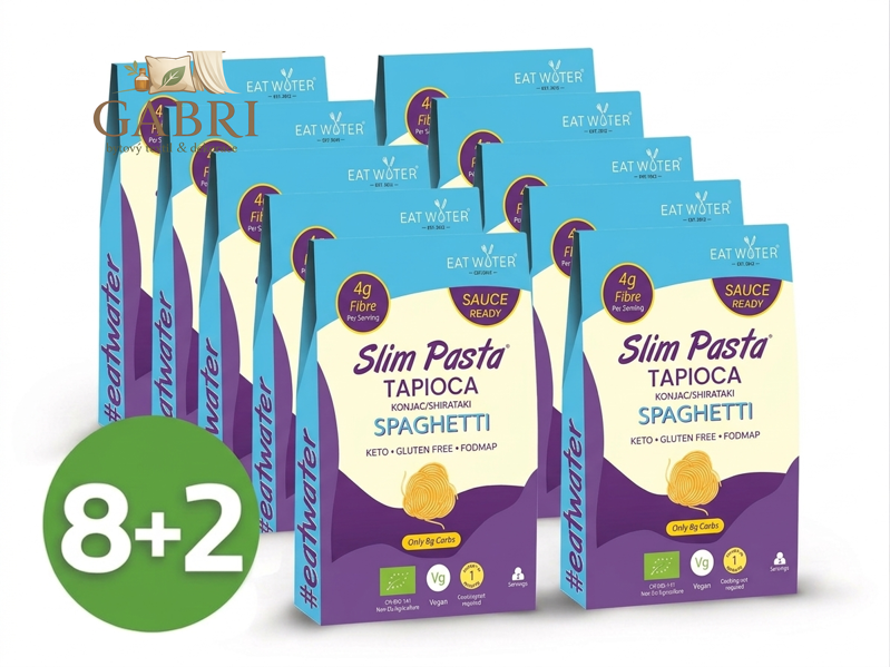 Balíček těstovin z tapioky a konjaku ve tvaru špaget bez nálevu 8+2 zdarma