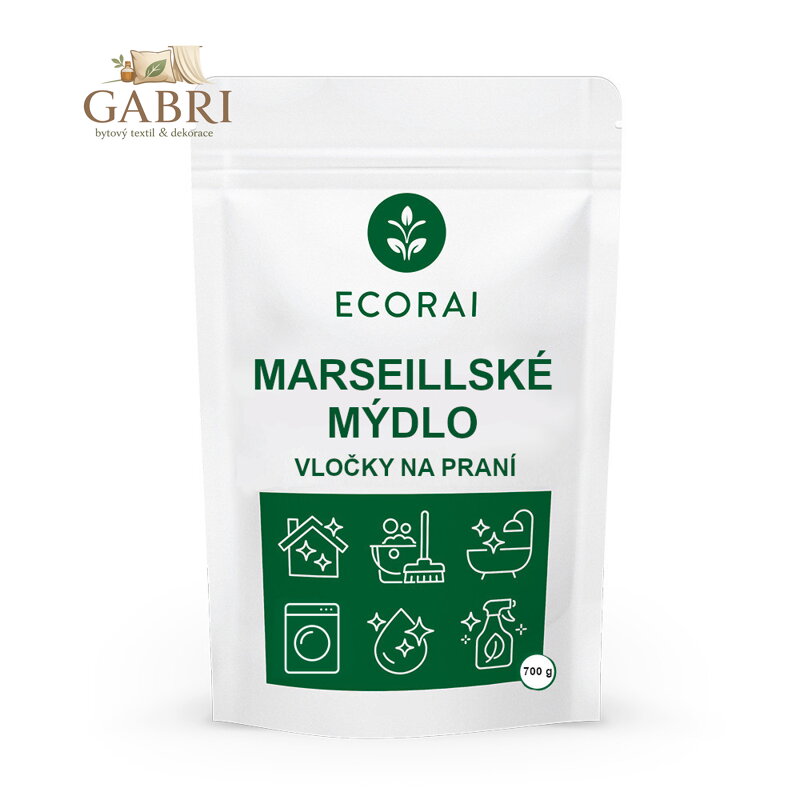 Ecorai Marseillské mýdlo, vločky na praní, originál 700 g