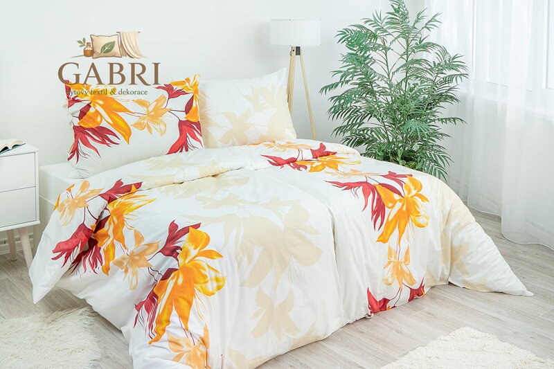 Povlak na polštář bavlněný Stanex Nela oranžová (LS234), 40 x 40 cm, Knoflíkové