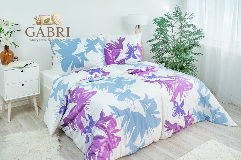 Povlak na polštář bavlněný Stanex Nela fialová (LS235), 40 x 40 cm, Knoflíkové