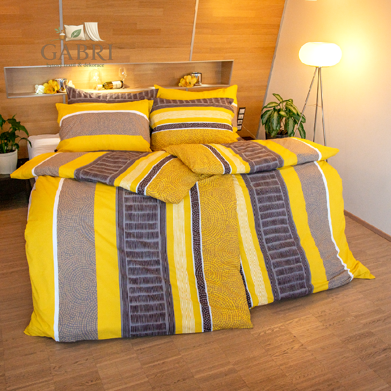 Ložní povlečení bavlněné Stanex Karina (LS179), 140 x 220 + 90 x 70, Knoflíkové