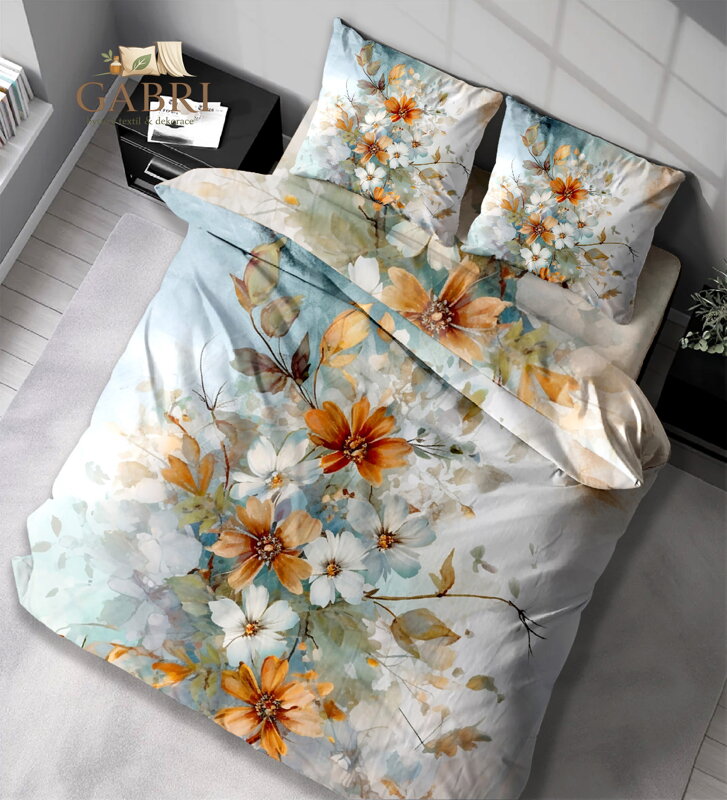 Francouzské ložní povlečení bavlněný satén Stanex Julia (LS405), 200 x 220 + 2ks 90 x 70, Zip