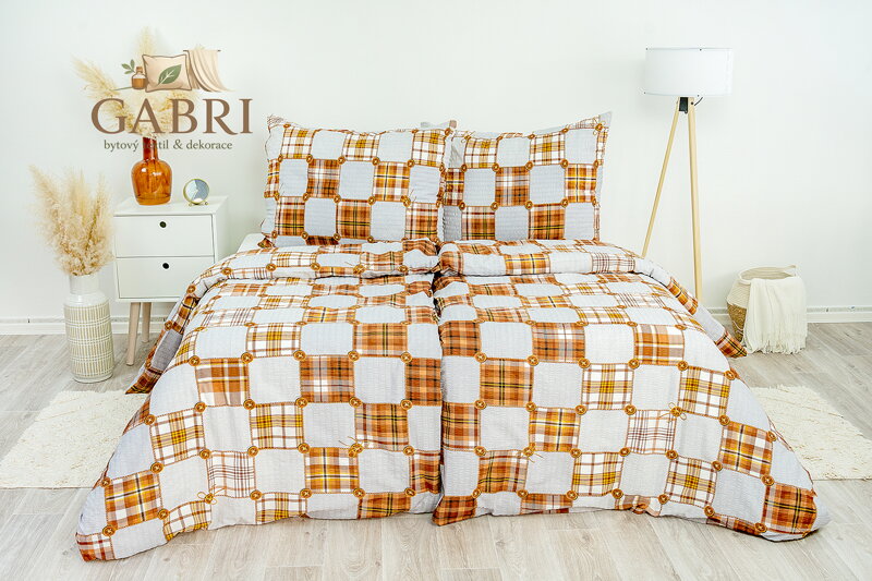 Ložní povlečení krepové Stanex knoflíky (LS123), 140 x 200 + 90 x 70, Knoflíkové