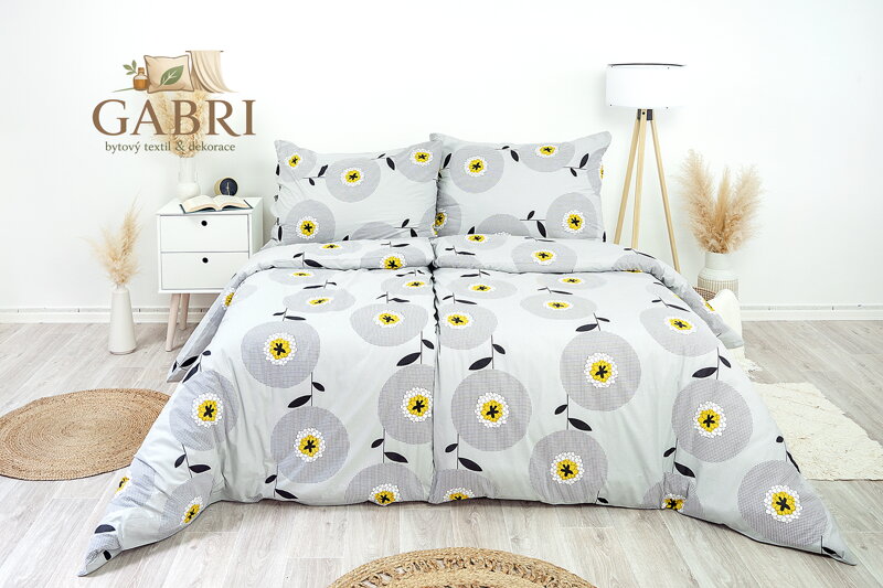 Ložní povlečení bavlněné Stanex pampeliška (LS148), 140 x 200 + 90 x 70, Knoflíkové