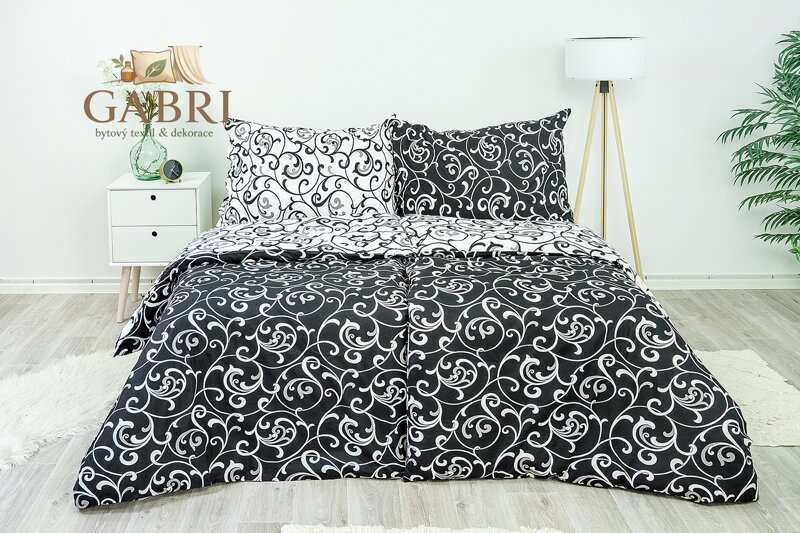 Metráž bavlna ornament bílý (LS34)