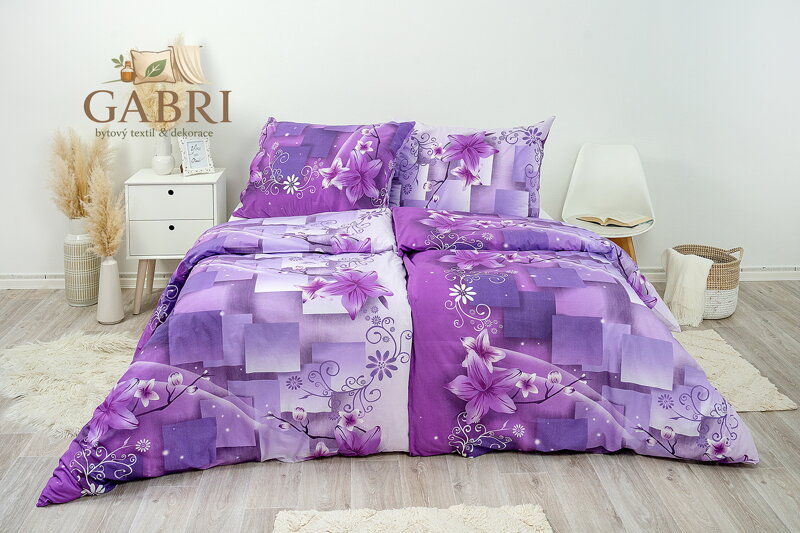 Ložní povlečení bavlněné Stanex Elis (LS280), 140 x 200 + 90 x 70, Knoflíkové