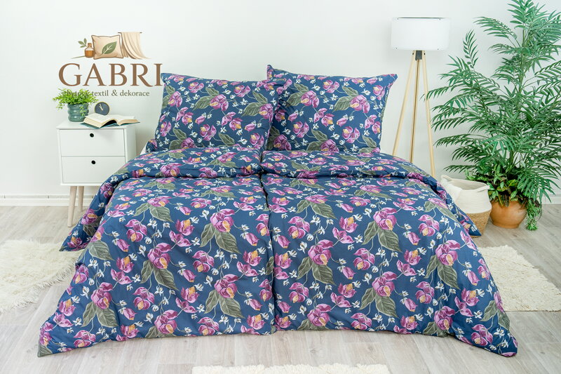 Ložní povlečení krepové Stanex Lyra (LS271), 140 x 200 + 90 x 70, Zip