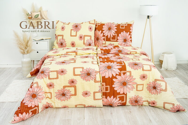 Metráž krep slunečnice růžová (LS118)