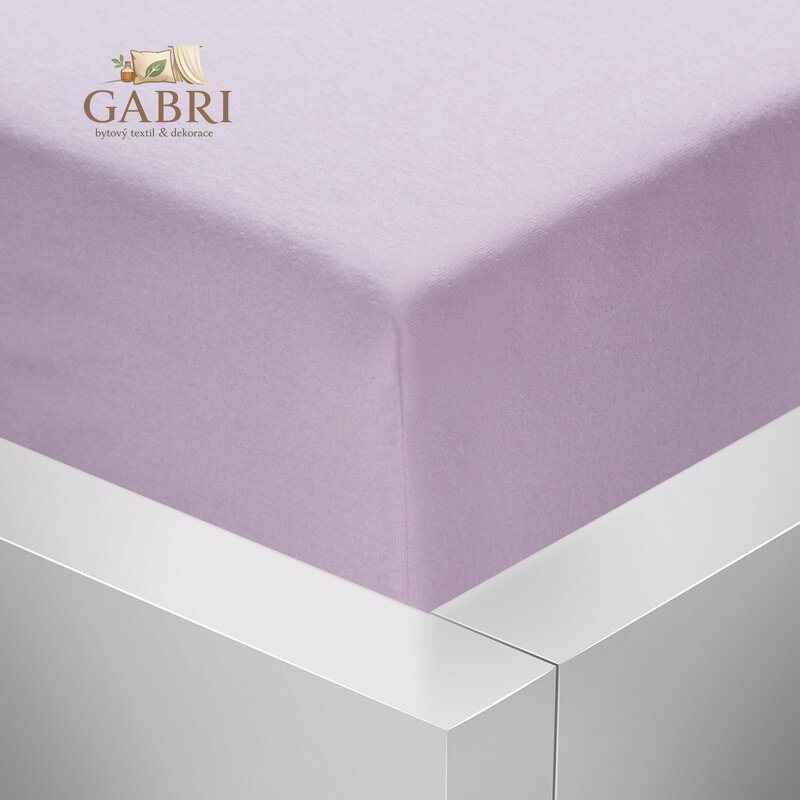 Jersey napínací prostěradlo s lycrou Stanex - světle fialové, 140 x 200