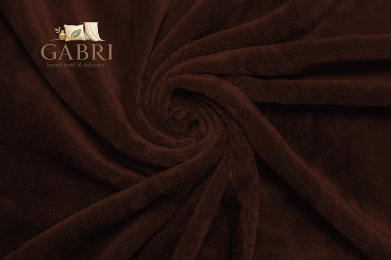 Mikroflanel napínací prostěradlo - čokoládové, 180 x 200