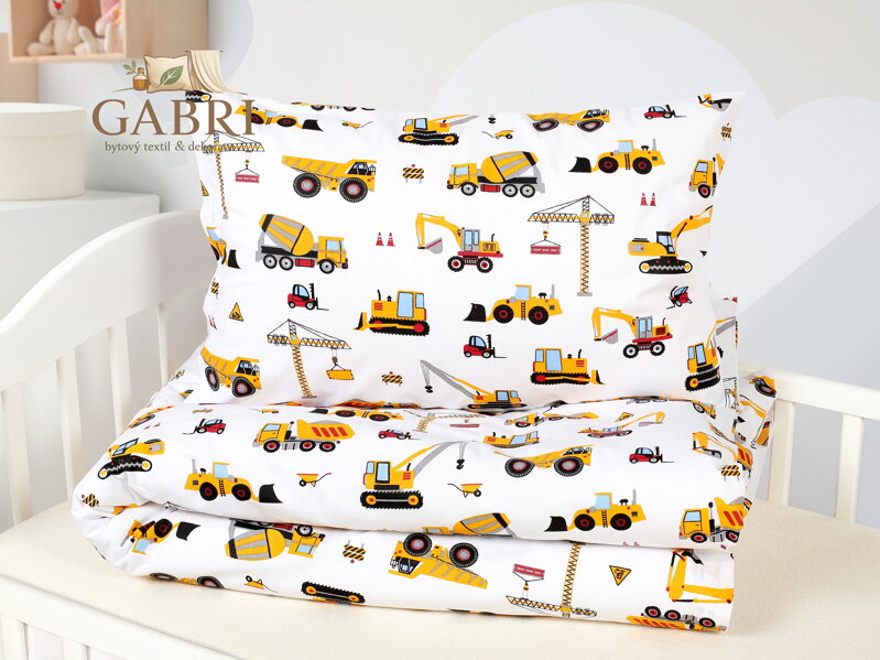 Dětské ložní povlečení bavlněné Stanex jeřáb (LS395), 135 x 90 + 40 x 60, Zip