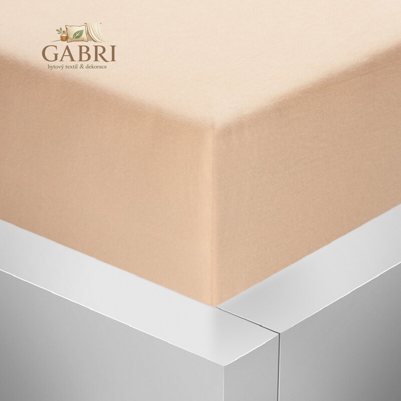 Jersey napínací prostěradlo Stanex - lososové, 180 x 200