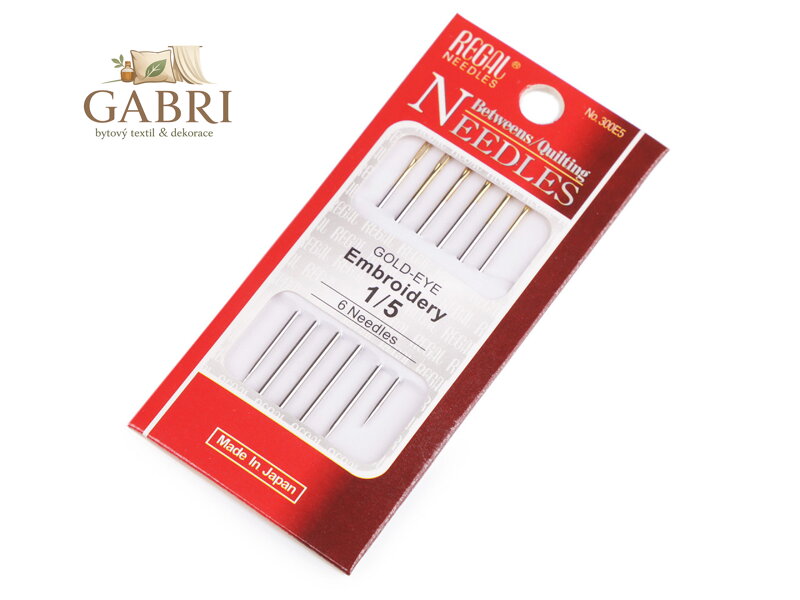 Jehly vyšívací, zlatá ucha