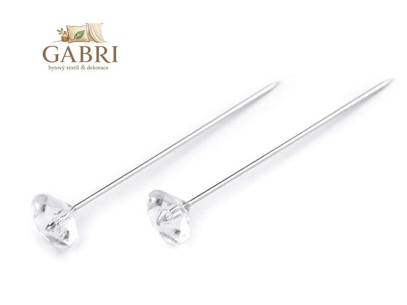 Ozdobné špendlíky délka 49 mm diamant