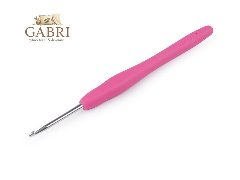 Háček na háčkování se silikonovou rukojetí vel. 2,5; 3; 3,5