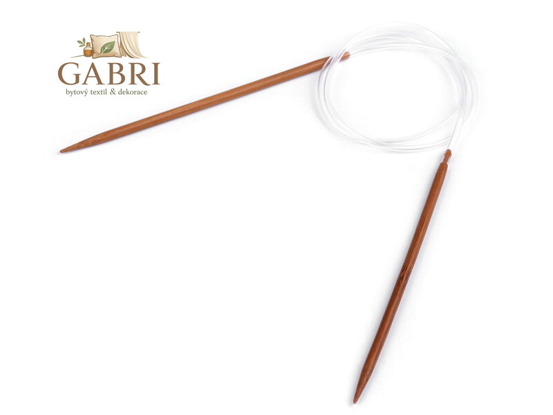 Kruhové jehlice bambusové č. 3; 3,5; 4; 4,5; 5; 5,5; 6; 6,5; 7; 8