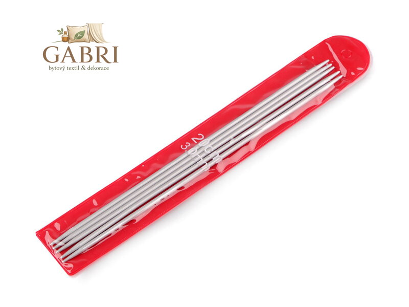 Ponožkové jehlice hliníkové č. 2; 2,5; 3; 3,5; 4; 4,5; 5