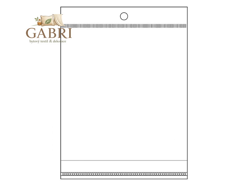 PP sáček s lepicí klopou a závěsem 13x14 cm