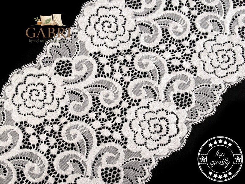 Elastická krajka / vsadka / běhoun šíře 15 cm