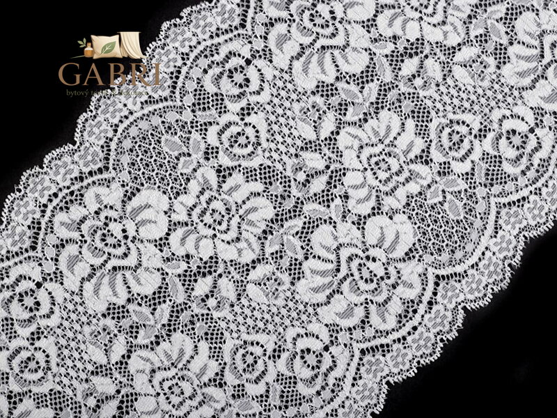 Elastická krajka / vsadka / běhoun šíře 18 cm