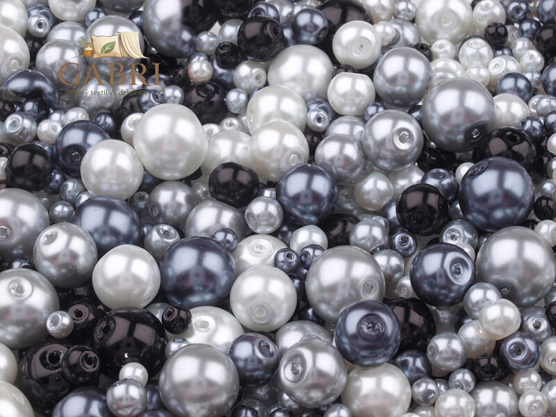 Skleněné voskové perly mix velikostí a barev Ø4-12 mm