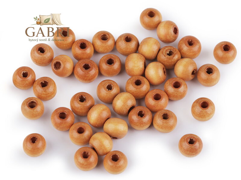Dřevěné korálky Ø8-9 mm