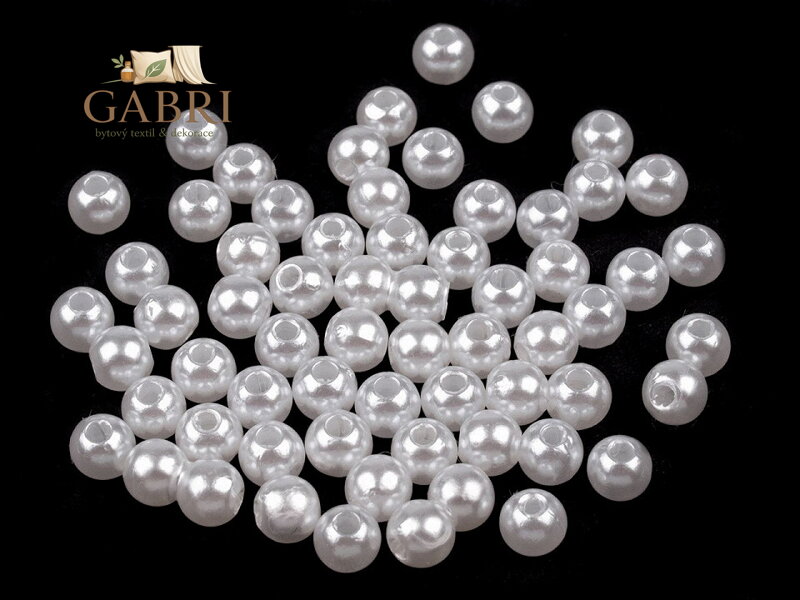 Plastové voskové korálky / perly Glance Ø6 mm
