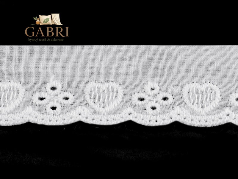 Bavlněná madeira - štykování šíře 40 mm