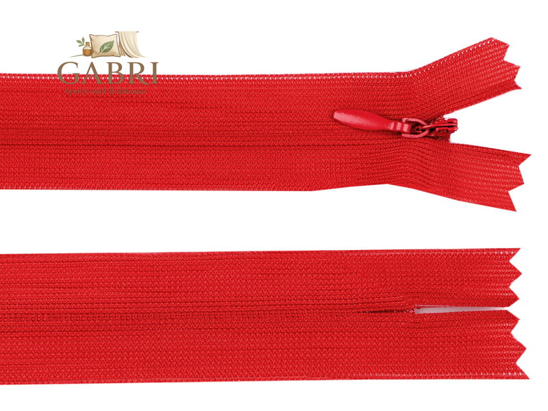 Spirálový zip skrytý šíře 3 mm délka 65 cm dederon