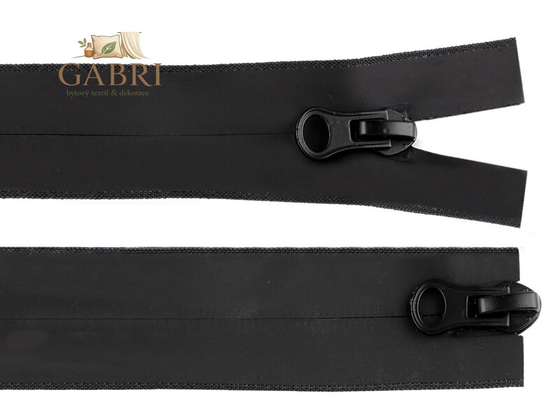 Zip voděodolný No 5 délka 70 cm spirálový matný 2 jezdce / dvoucestný