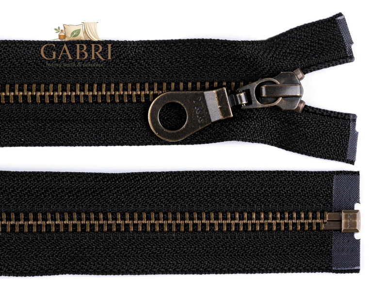 Staromosazný zip YKK No 5 délka 65 cm bundový