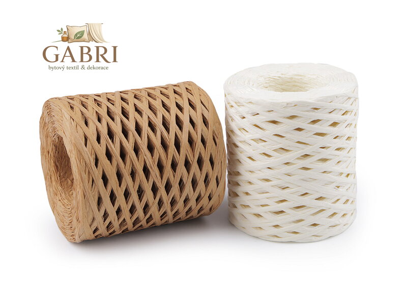 Lýko rafie k pletení tašek - přírodní, šíře 5-8 mm