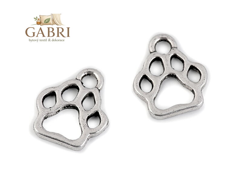 Přívěsek tlapka pro pejska 11x13 mm