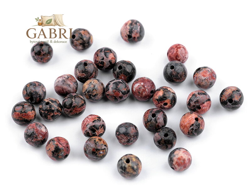 Minerální korálky Jaspis leopardí Ø6 mm