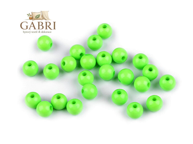 Plastové korálky Color Ø8 mm